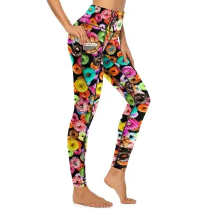 Yummy Doughnut Yoga Leggings For Women D12