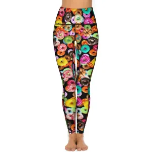 Yummy Doughnut Yoga Leggings For Women D12