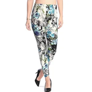 Cartoon Printed Leggings Punk Rock Disco Evening Clubwear Orchid