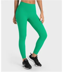 Soft Yoga Pant Gym Women's Leggings Buttery Fitness No Front Seam -  Dark Green