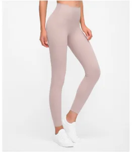 Soft Yoga Pant Gym Women's Leggings Buttery Fitness No Front Seam -  Ivory